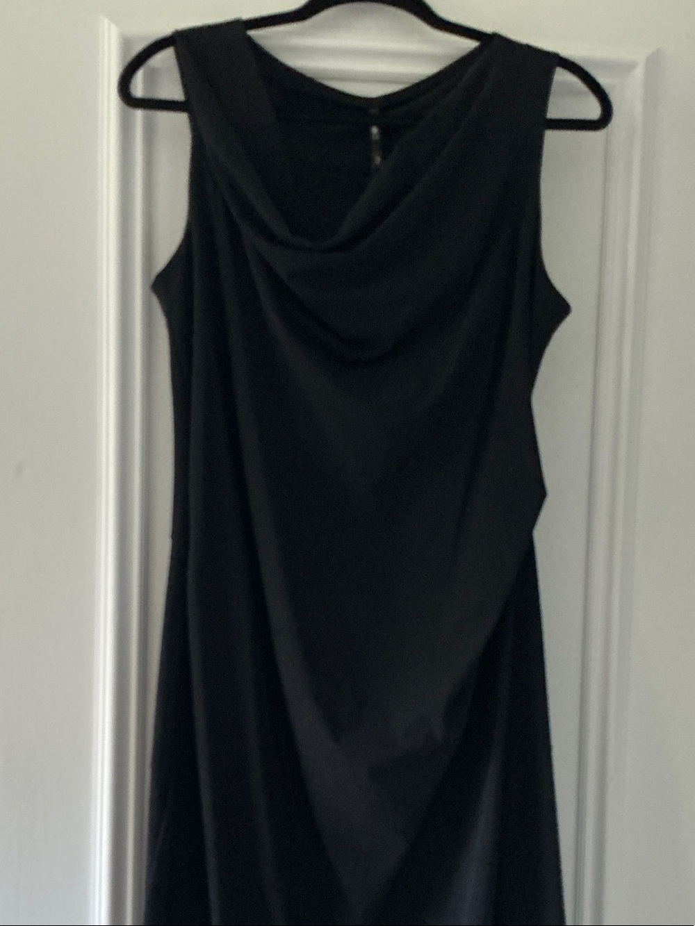 Porto Classic Black Sleeveless Cowl Neck Dress